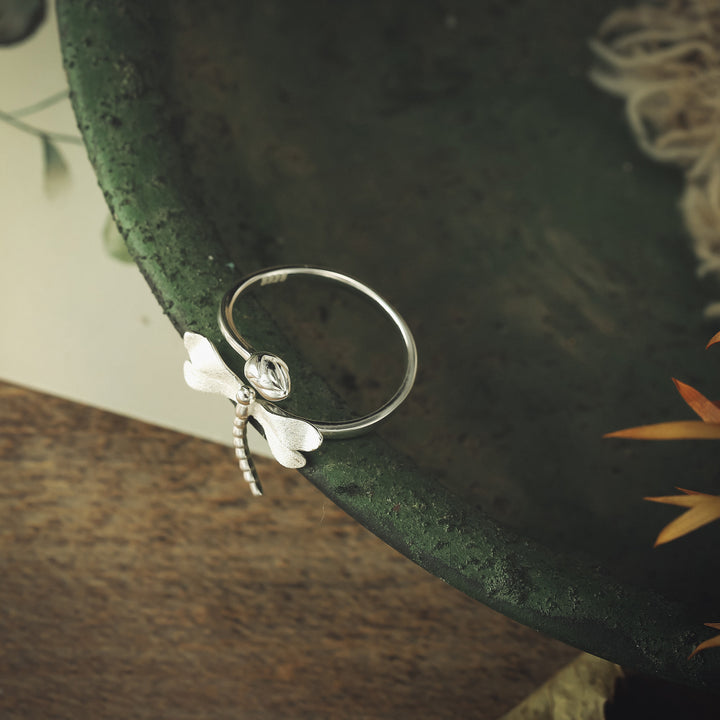 Selenichast Dragonfly&Lotus Bud Ring