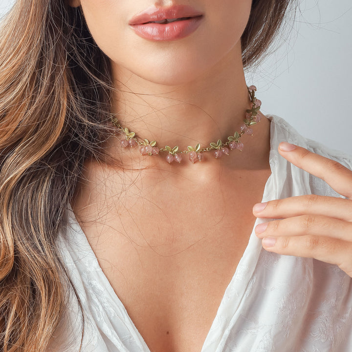 Pink Berry Nature Necklace