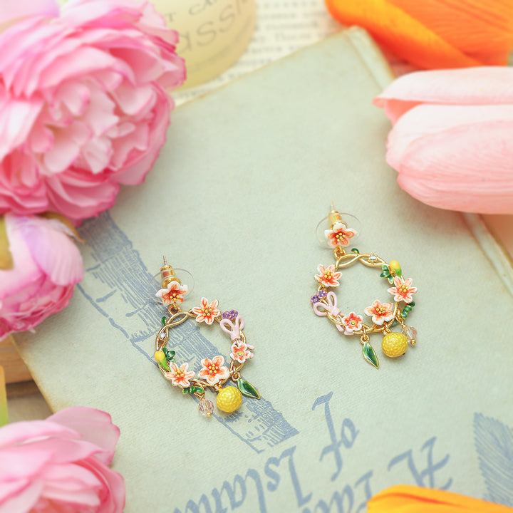 Tangerine Hoop Earrings
