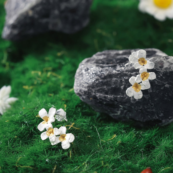 Forget-Me-Not Flowers Nature Earrings