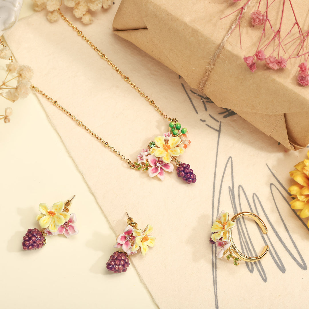 Selenichast Sweet Grape Flower Gift Set with Gift Wrapping