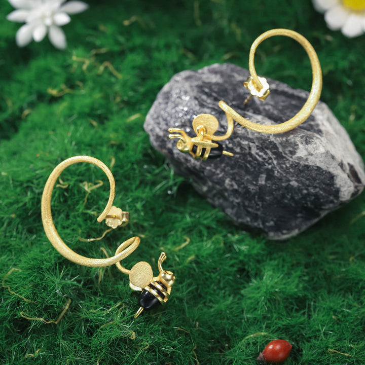 Vintage Bee Earrings