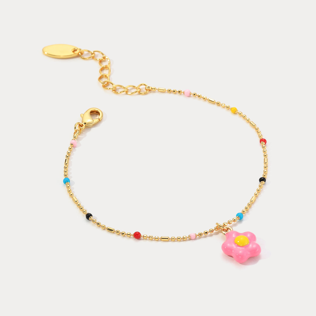 Flower Beaded Bracelet