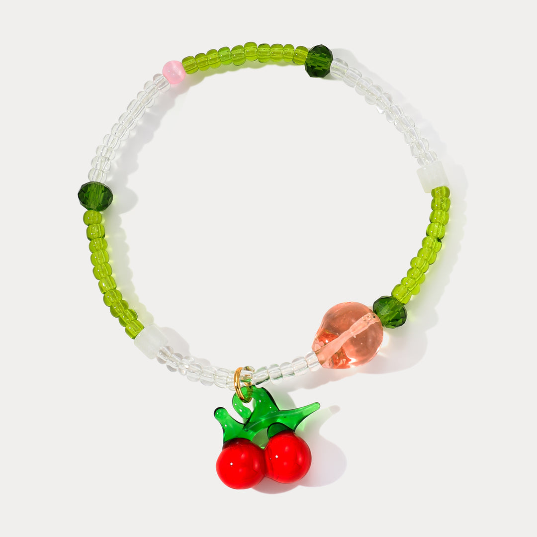 Cherry Bead Bracelet