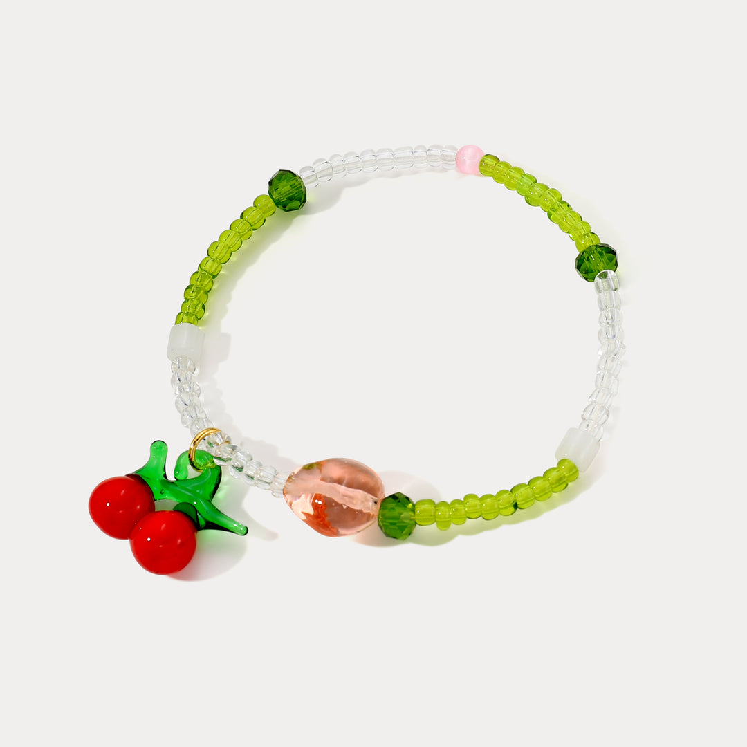 Selenichast Cherry Bead Bracelet