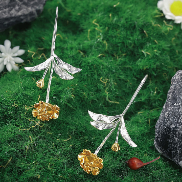 Sakura Hook Earrings Anniversary Jewelry Gift for Her