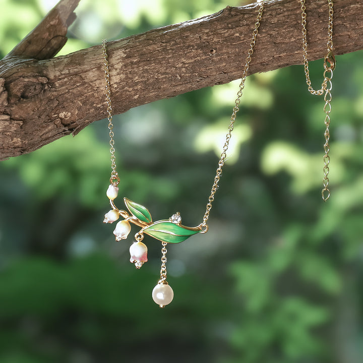 Lily Of The Valley Pearl Necklace Gift Set with Gift Wrapping