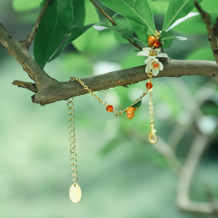 orange blossom gold bracelet