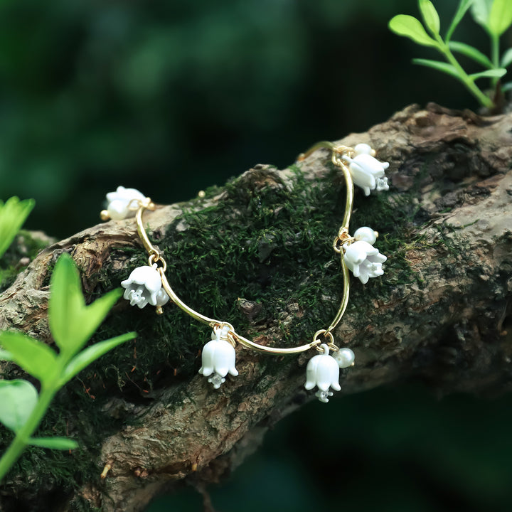 Lily Of The Valley Brass Bracelet