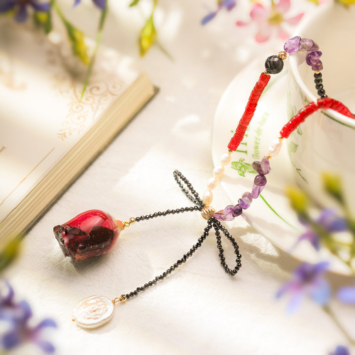 Dried Flower Necklace
