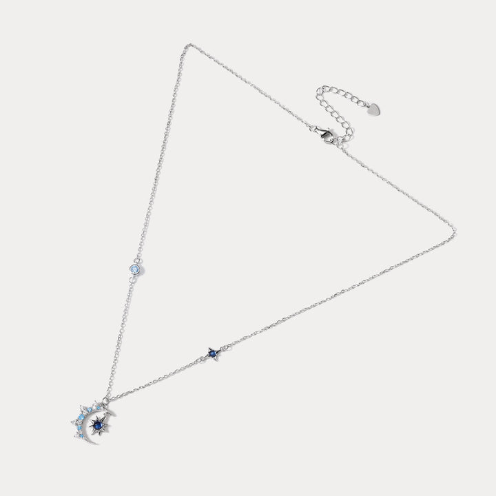 Moon & Eight-pointed Star Compass Necklace
