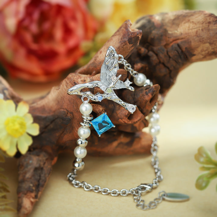 Melting Aurora Butterfly Diamond Bracelet