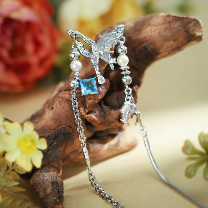 Melting Aurora Butterfly Y2K Necklace
