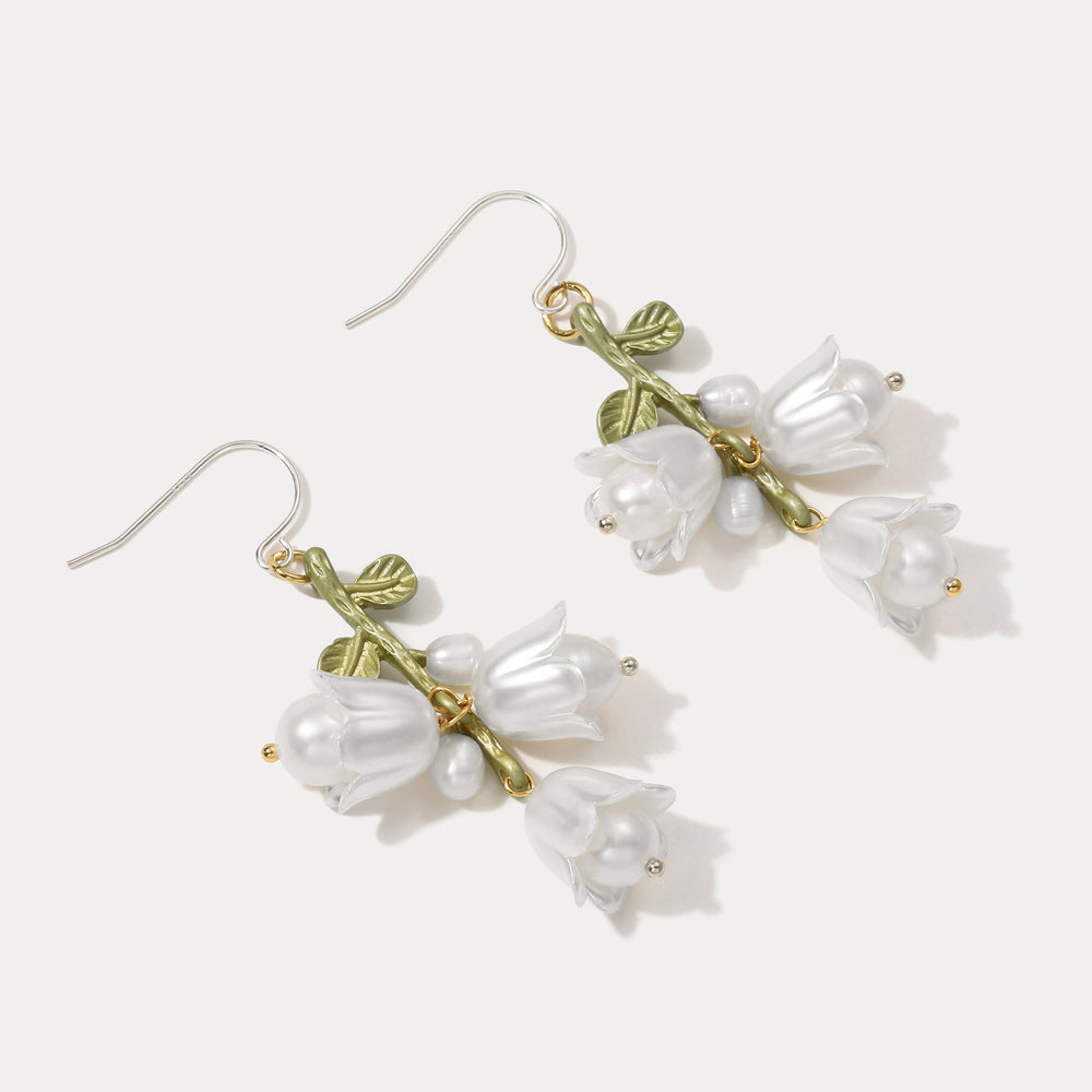 Lily Of The Valley Pearl Earrings