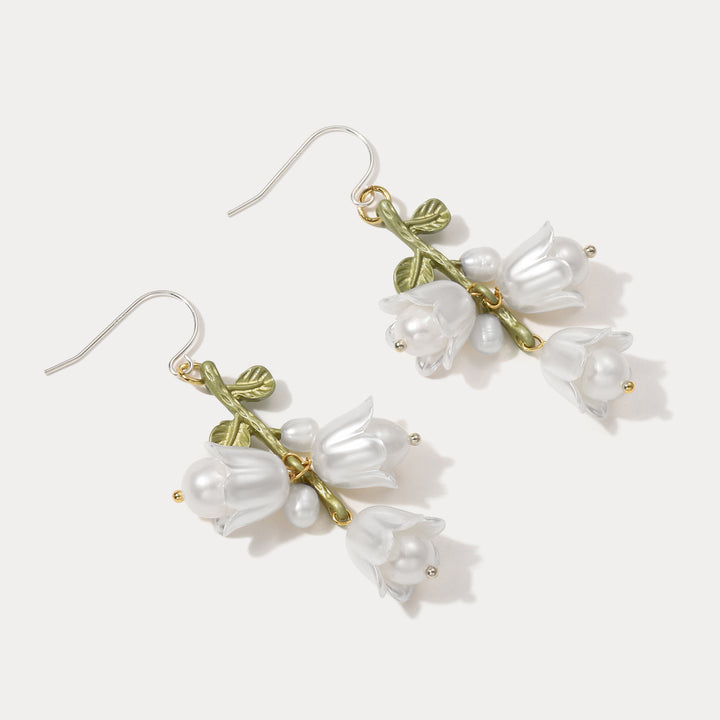 Lily Of The Valley Pearl Earrings