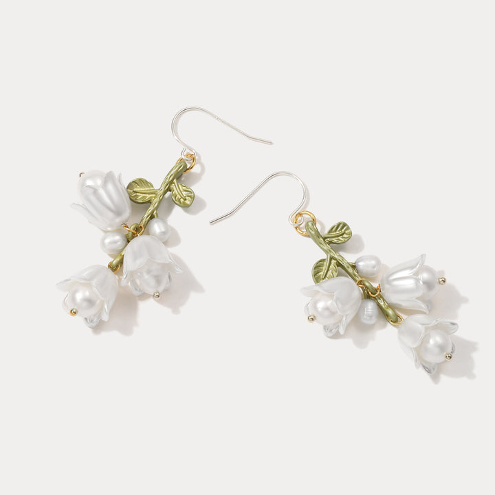 Lily Of The Valley Enamel Earrings