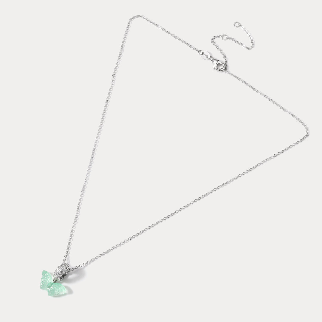Glass Butterfly Necklace
