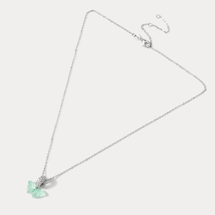 Glass Butterfly Necklace