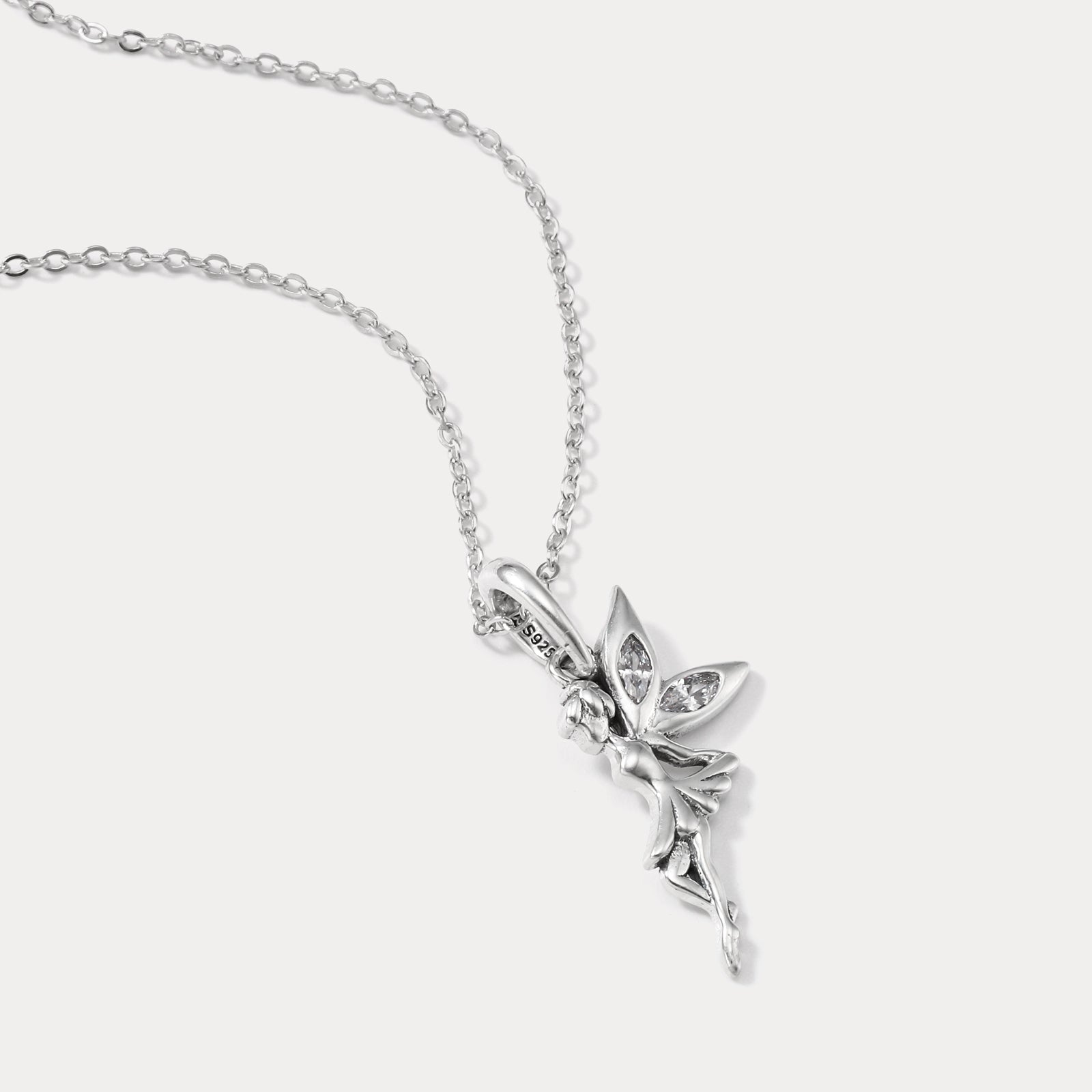 925 Sterling Silver Fairy Necklace For Women