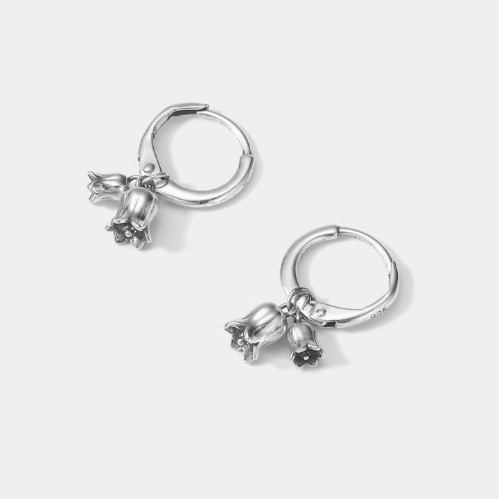 Lily Of The Valley Silver Nature Earrings