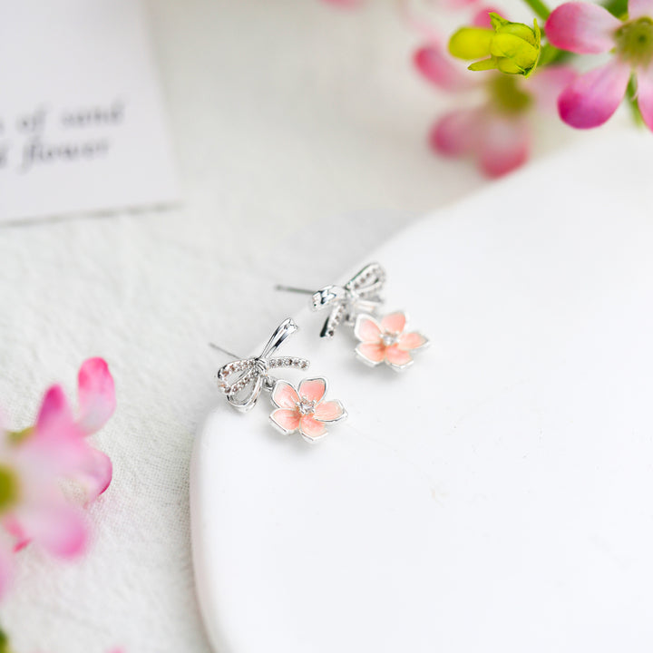 Sakura Silver Earrings