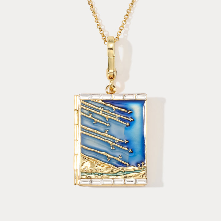 Shooting Star Tarot Magic Locket Necklace
