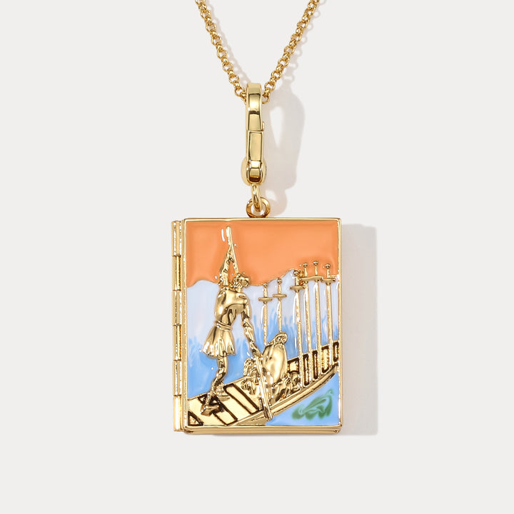 Prisoner Tarot Magic Locket Necklace