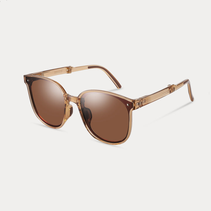 Brown Folding UV Protection Sunglasses