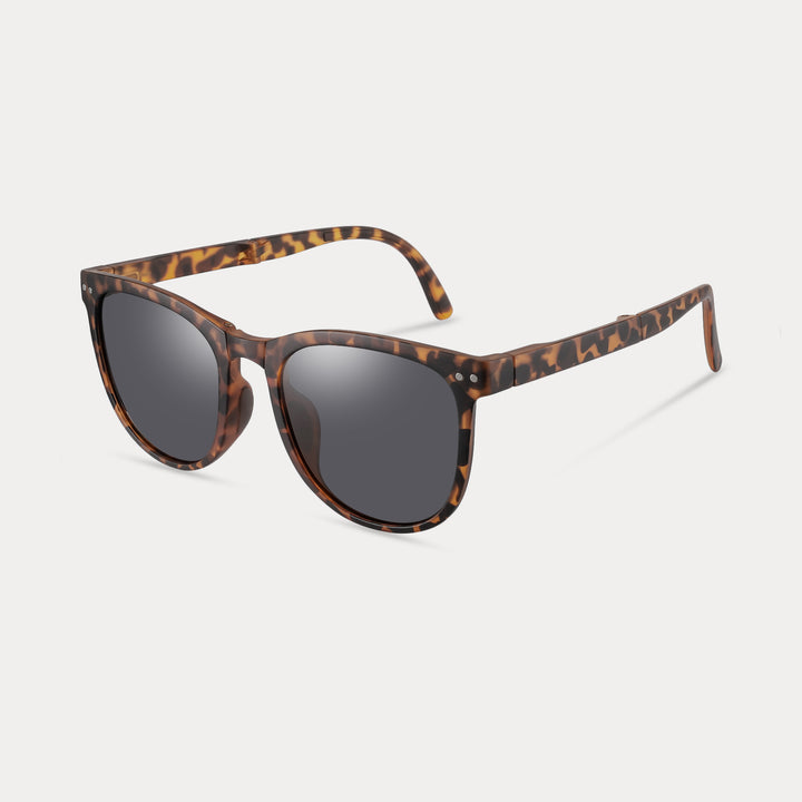 Tortoiseshell Folding UV Protection Sunglasses
