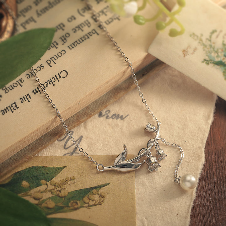 925 Sterling Silver Lily Of The Valley Necklace