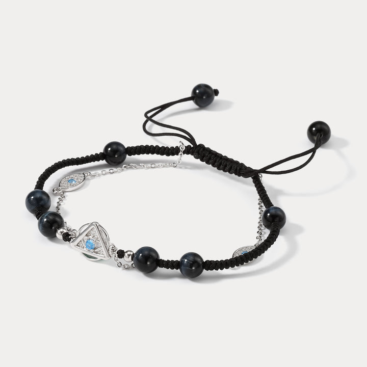 Blue Evil Eye Braided Bracelet