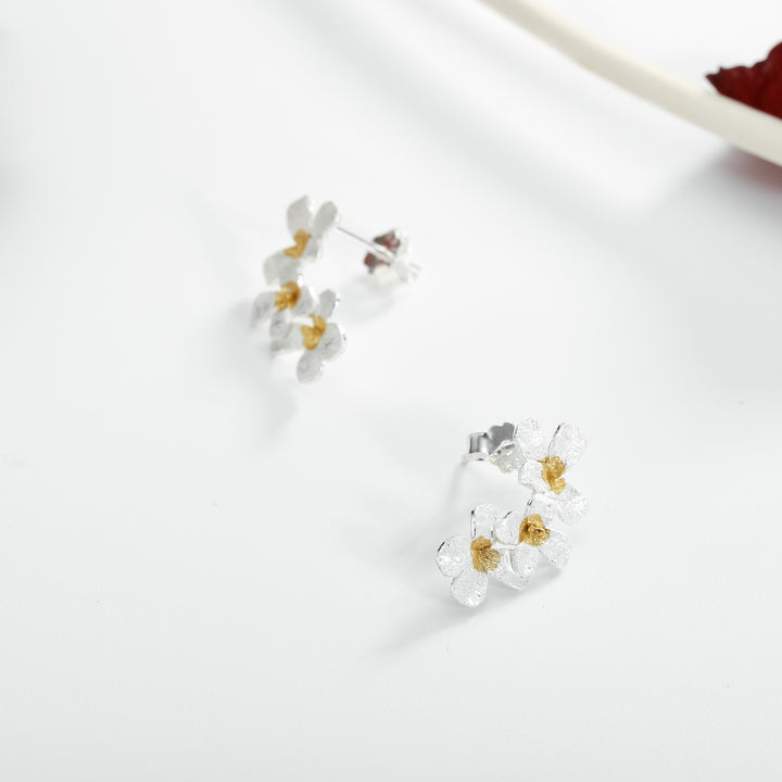 Forget-Me-Not Flowers Smile Earrings