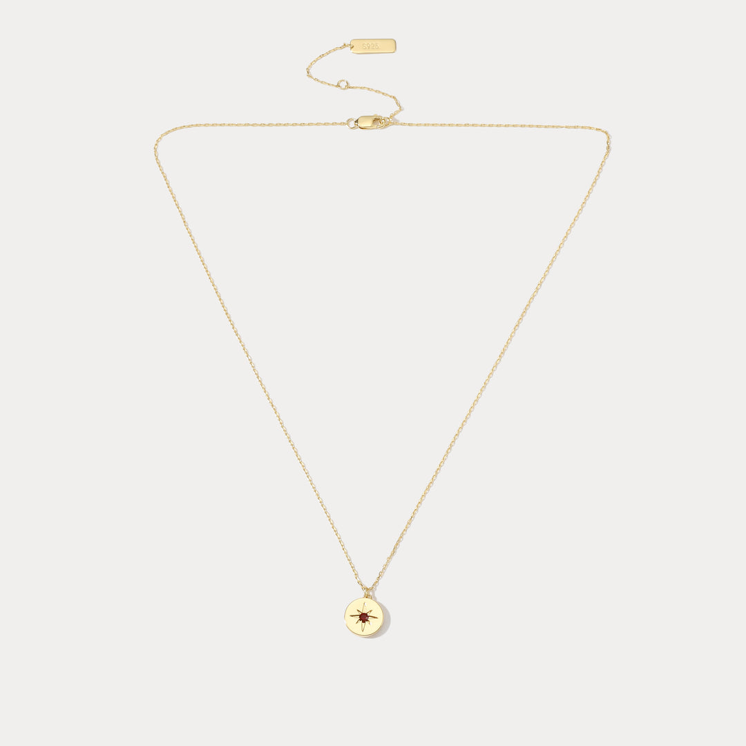 Burgundy Aurora Polaris Chain Necklace