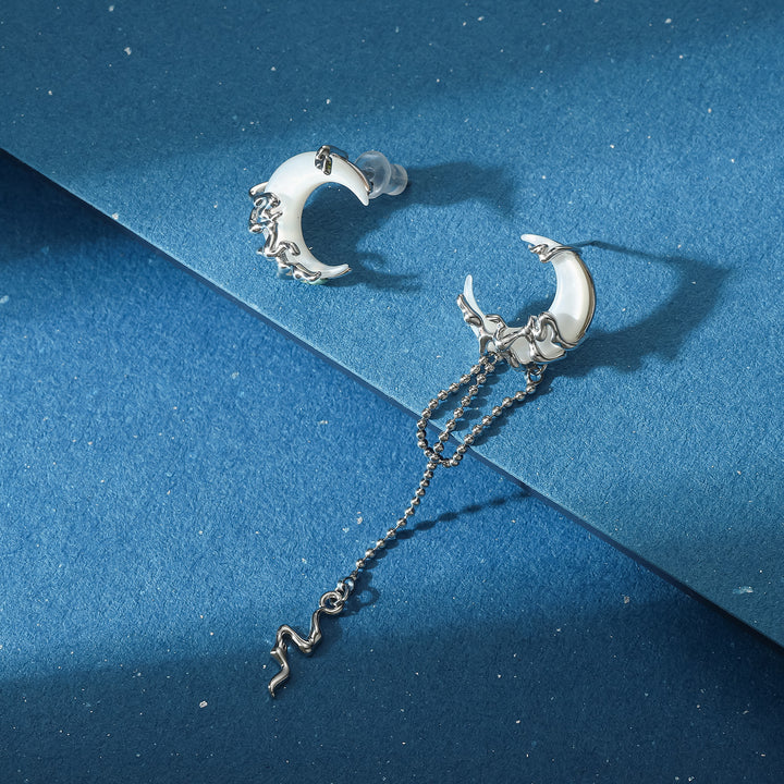 Frost Moon Platinum Earrings