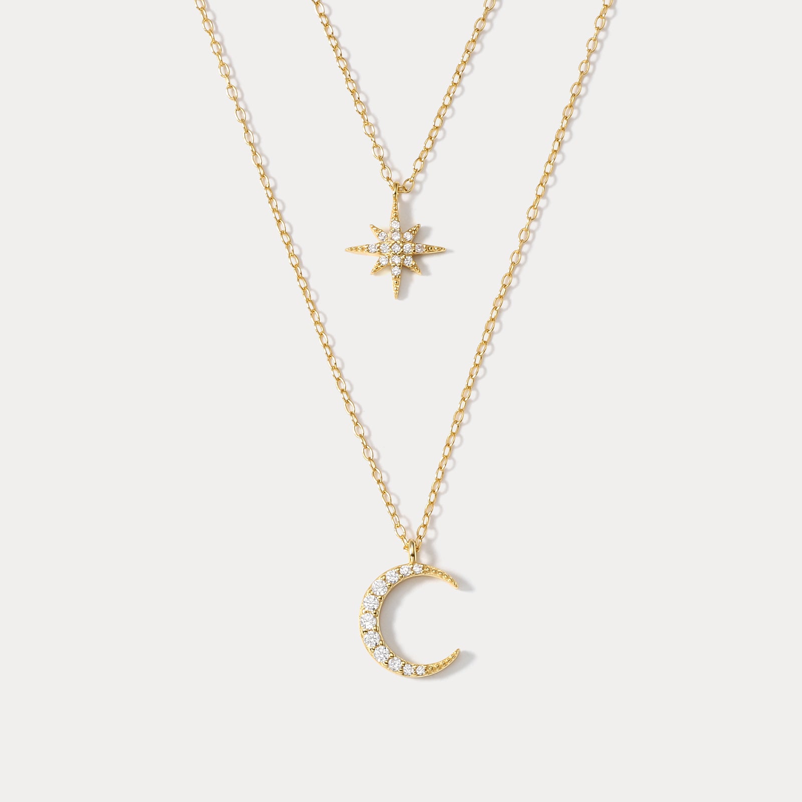 Selenichast Octagram Moon Necklace