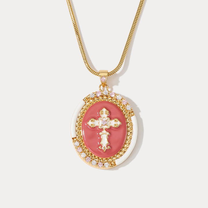 Selenichast Spirituality Cross Necklace