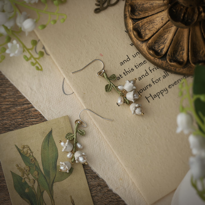 Lily Of The Valley Enamel Earrings