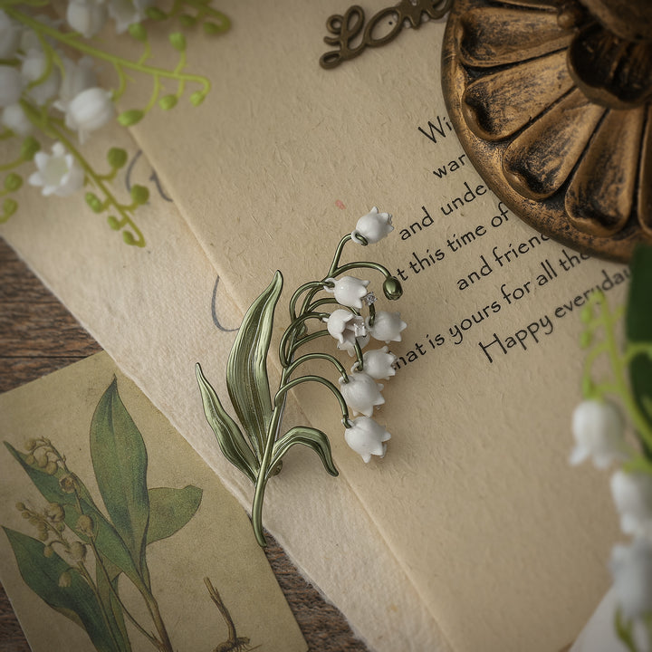 Vintage Lily Of The Valley Brooch