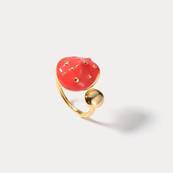 Enamel Mushroom Ring