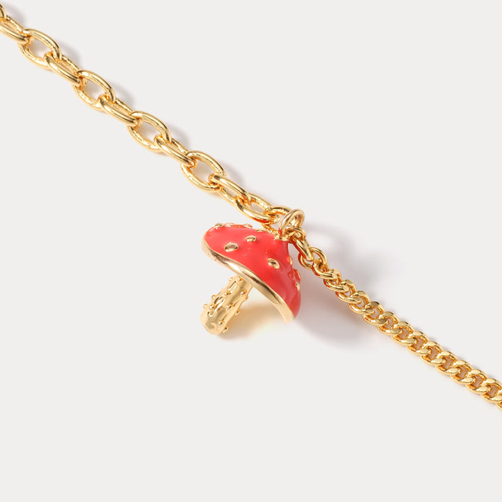 Enamel Mushroom Bracelet