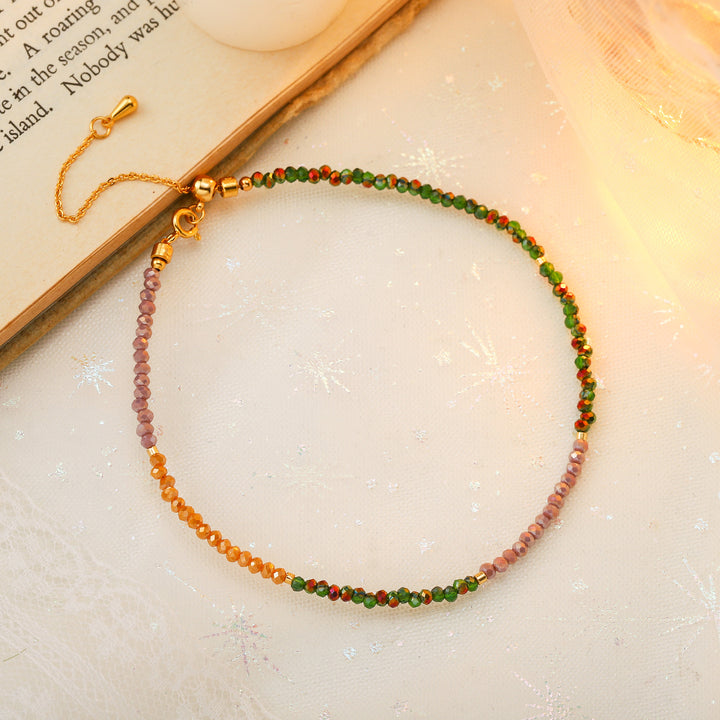 Healing Crystal Seed Beaded Ankle Bracelet For Women
