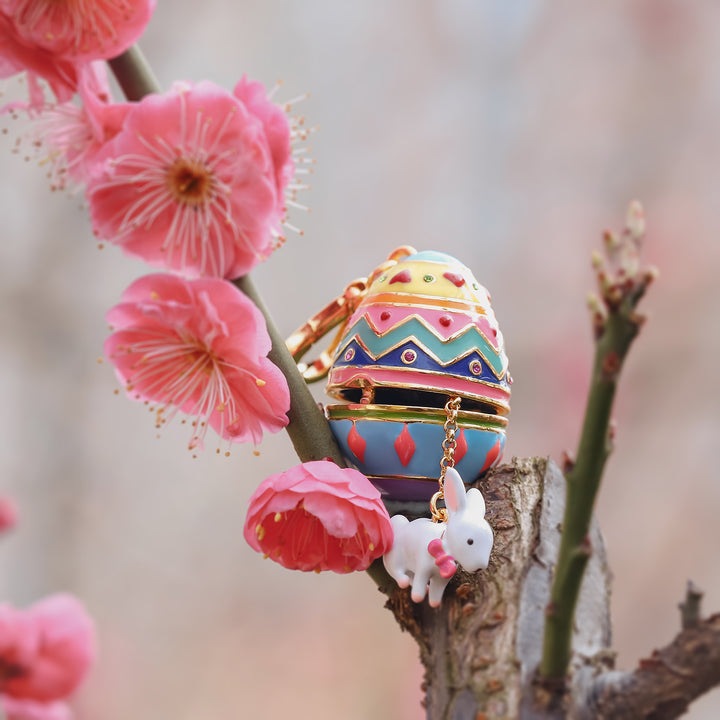 rabbit zodiac easter egg spring dainty pendant