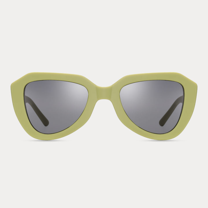 Green Irregular Trendy Sunglasses