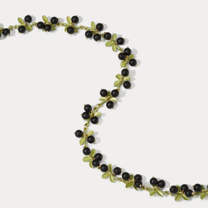 Black Currant Gold Necklace