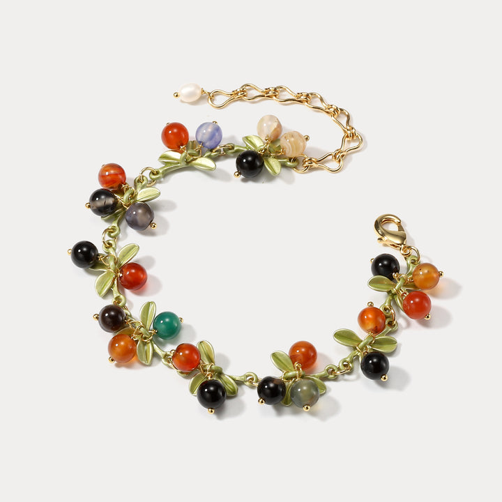 Multi Berry Gold Bracelet