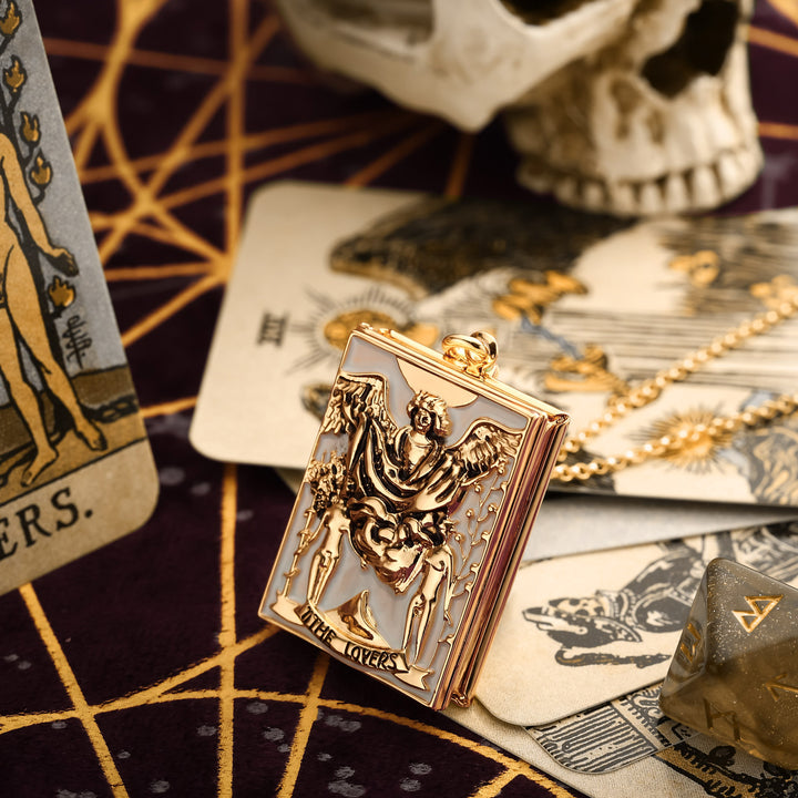 The Lovers Tarot Magic Locket Necklace