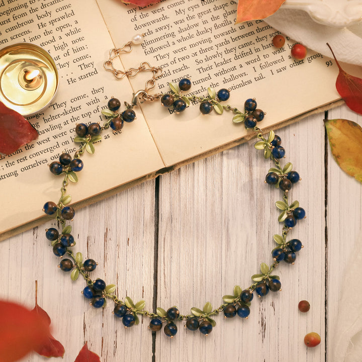 Blueberry Nature Stone Necklace
