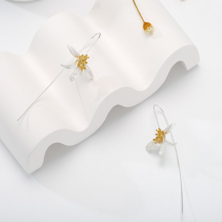 Osmanthus Fragrans Hook Earrings Autumn Jewelry
