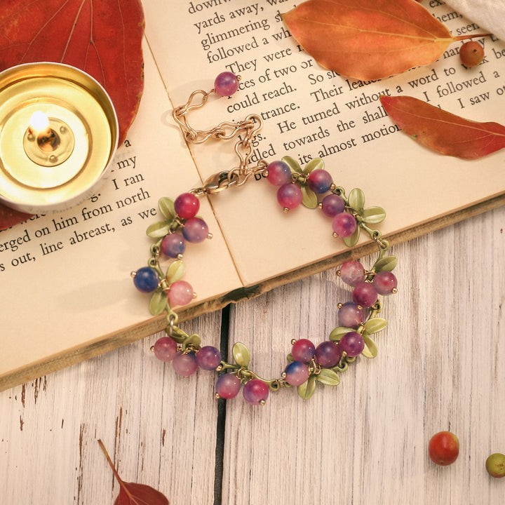 Purple Berry Enamel Bracelet