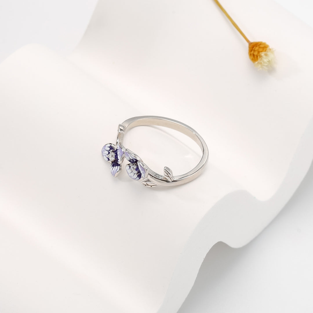 Purple Pansy Ring